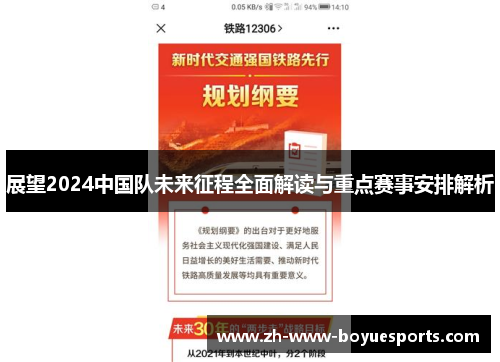 展望2024中国队未来征程全面解读与重点赛事安排解析