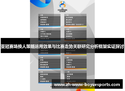 亚冠赛场换人策略运用效果与比赛走势关联研究分析框架实证探讨 亚冠赛场换人策略运用效果与比赛走势关联研究分析框架实证探讨
